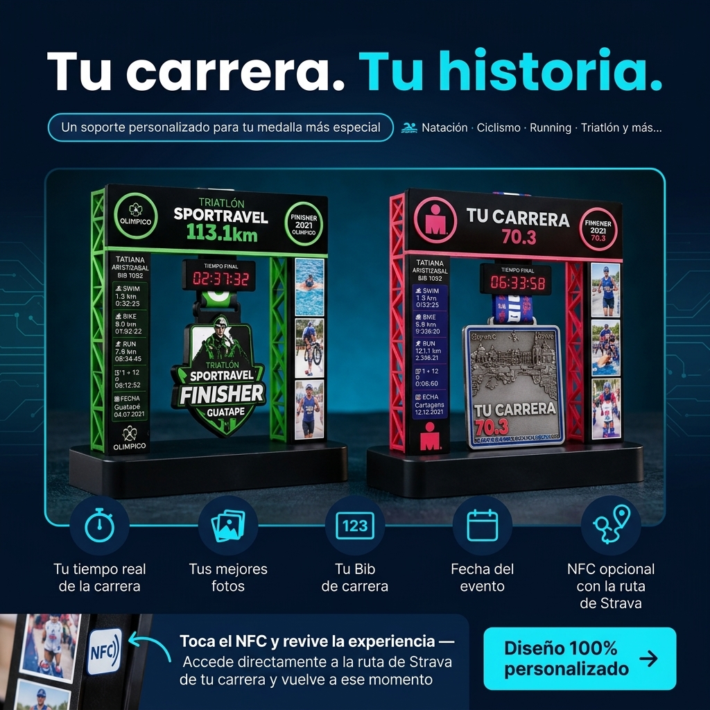 TuMetaIA — marco para medalla impreso en 3D