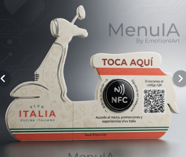 Soporte con forma de scooter para Viva Italia