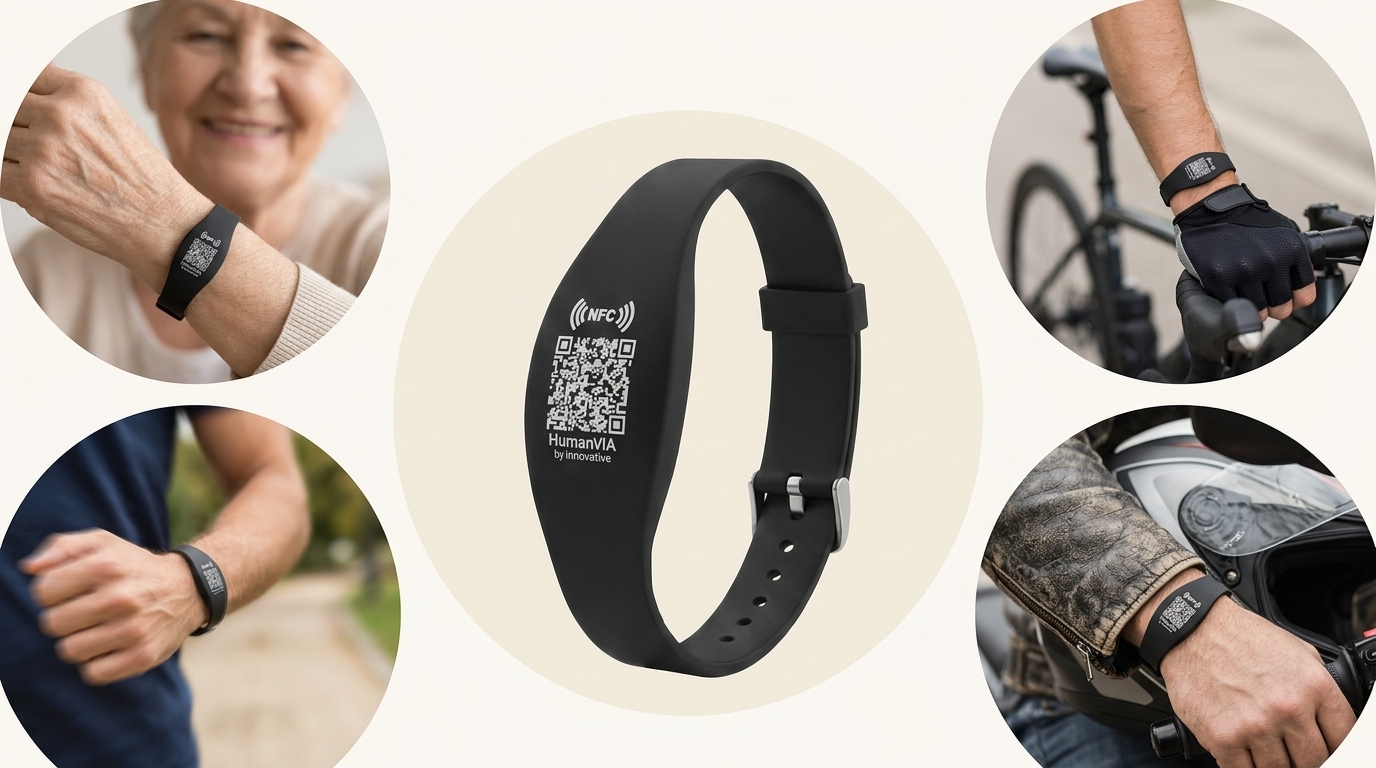 Por qué adultos mayores, ciclistas, deportistas y motociclistas deberían usar una manilla NFC de emergencia