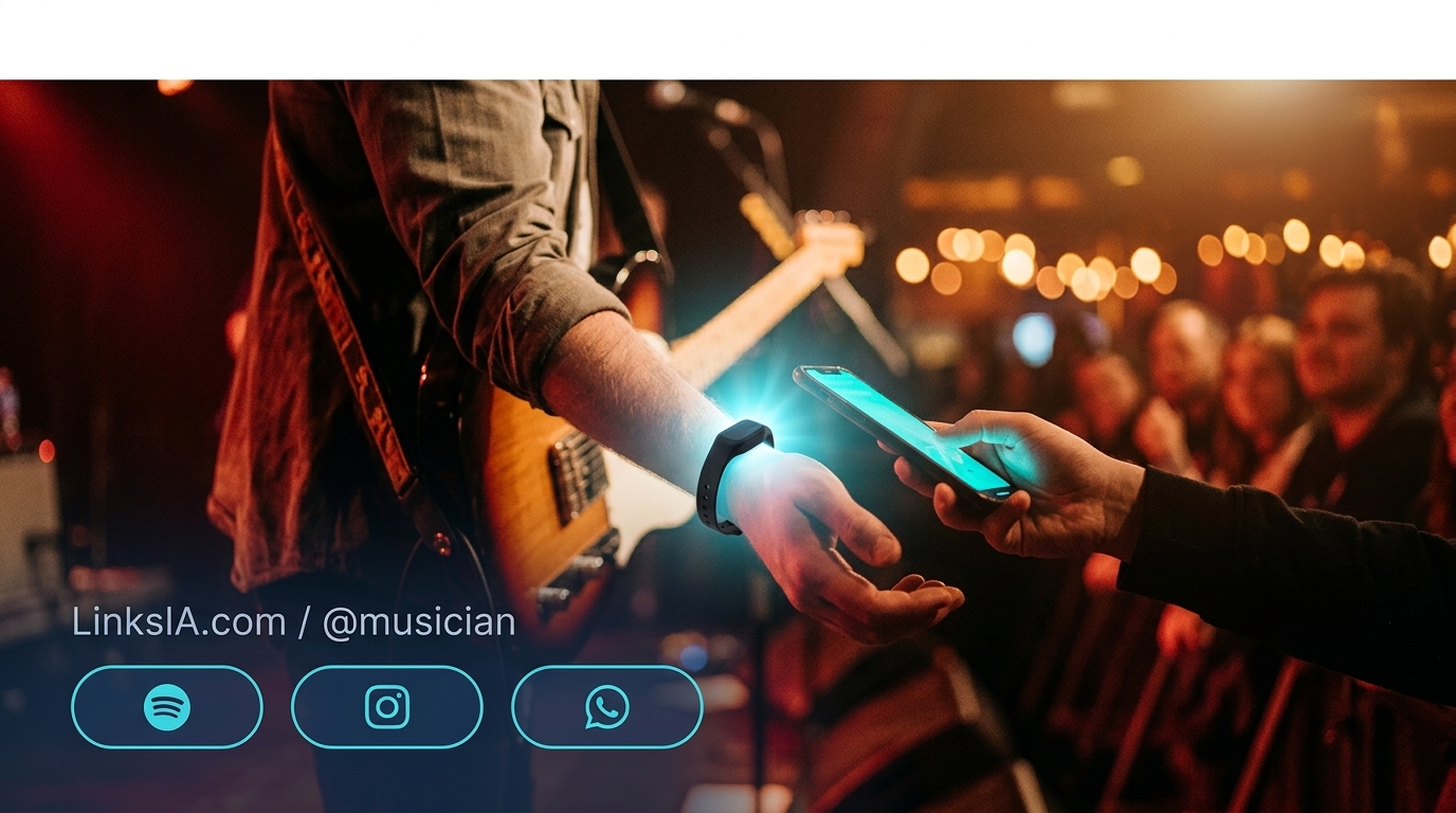 LinksIA para artistas: todos tus enlaces en un solo lugar, con un toque